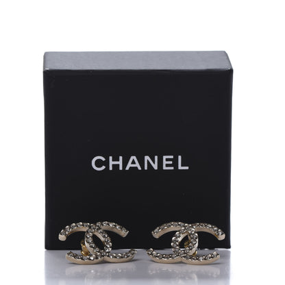 Chanel Baguette Crystal High Society CC Earrings Gold 5 of 5
