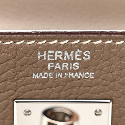 Hermes Togo Kelly Retourne 32 Etoupe 6 of 11