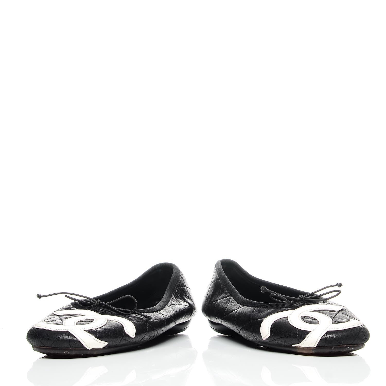 Chanel Lambskin Cambon Quilted Ballerina Flats 39 Black 6 of 9