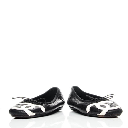 Chanel Lambskin Cambon Quilted Ballerina Flats 39 Black 6 of 9