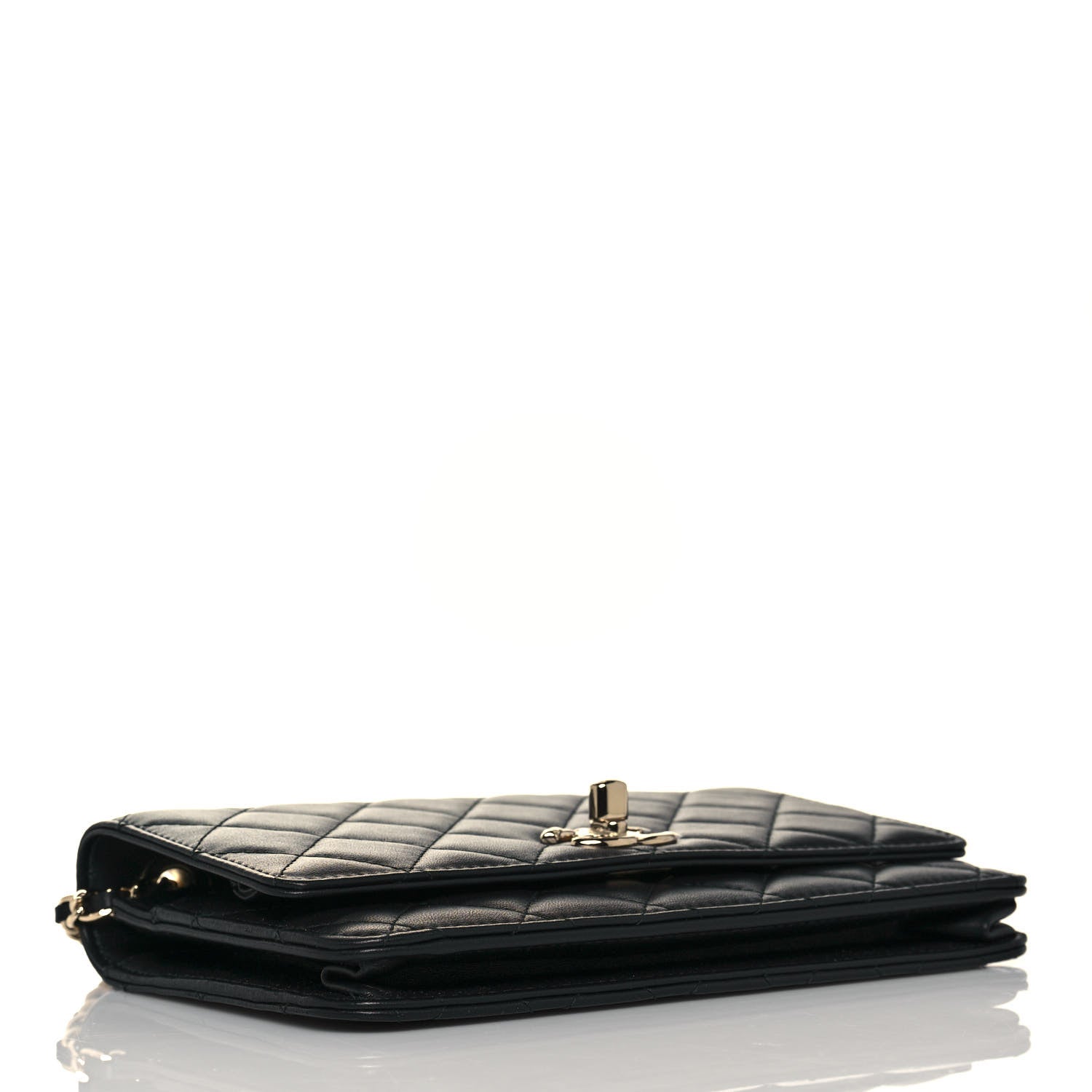 Chanel Lambskin Quilted Trendy CC Wallet On Chain WOC Black 4 of 14