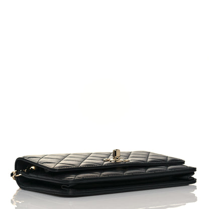 Chanel Lambskin Quilted Trendy CC Wallet On Chain WOC Black 4 of 14