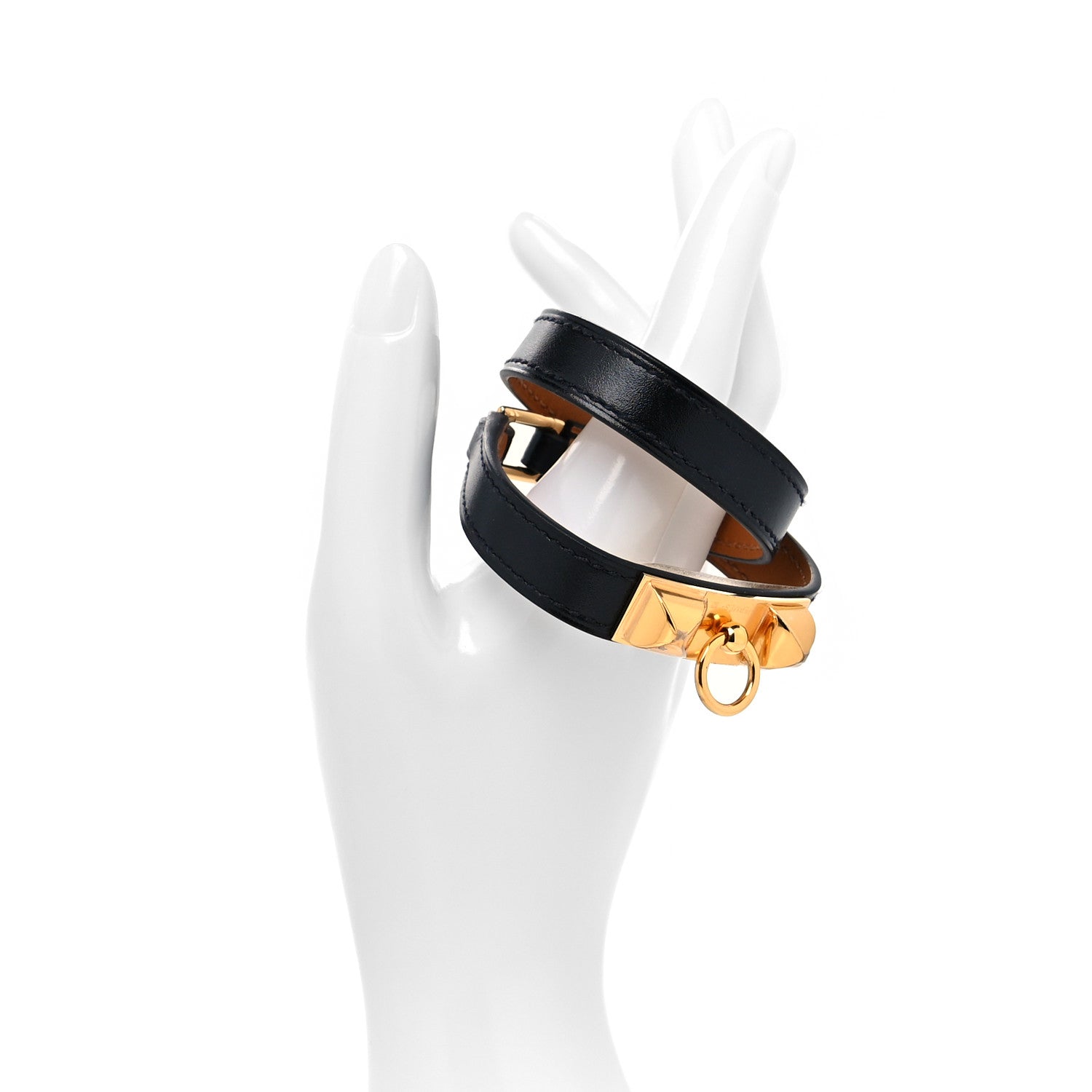 Hermes Box Rivale Double Tour Bracelet T2 Black 2 of 5