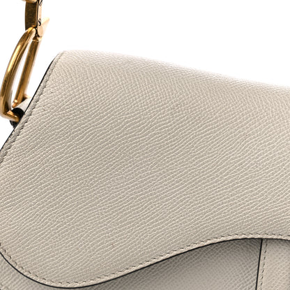 Christian Dior Grained Calfskin Saddle Bag White 12 of 14