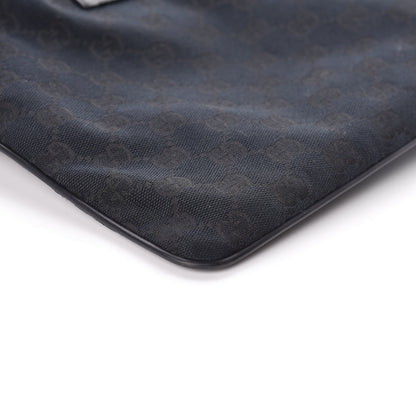 Gucci Monogram Web Small Flat Messenger Bag Black 8 of 10