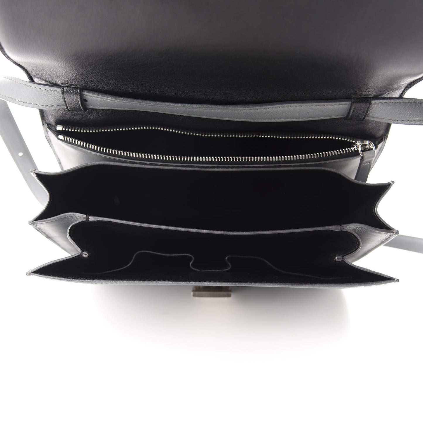 Box Calfskin Medium Classic Box Flap Bag Grey