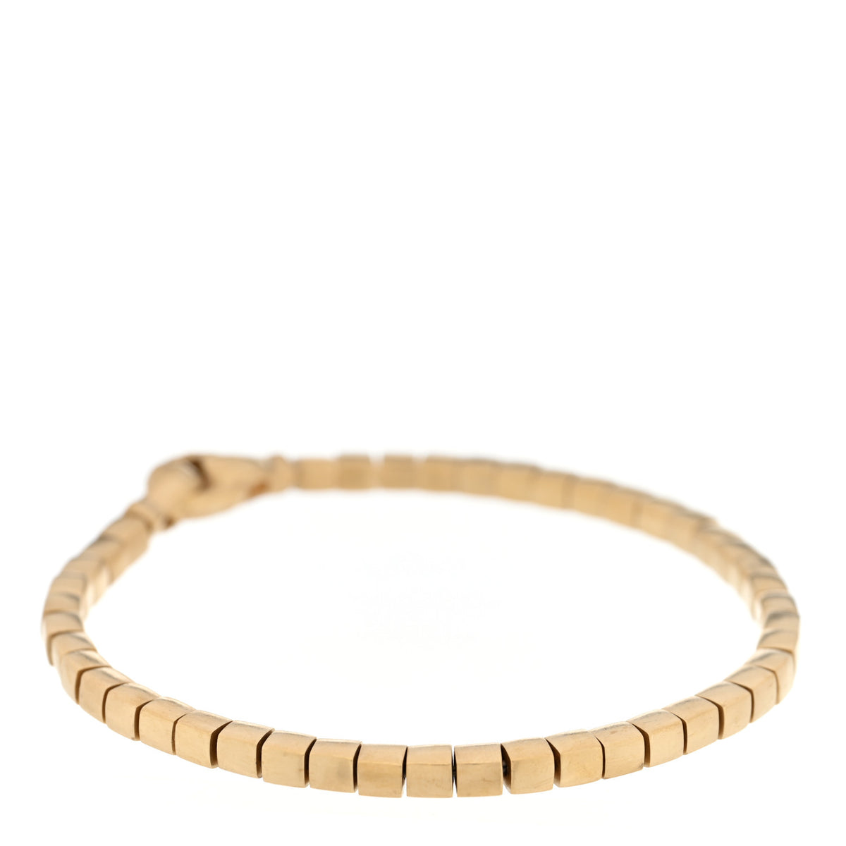 18K Yellow Gold 4mm Square Bead Bracelet