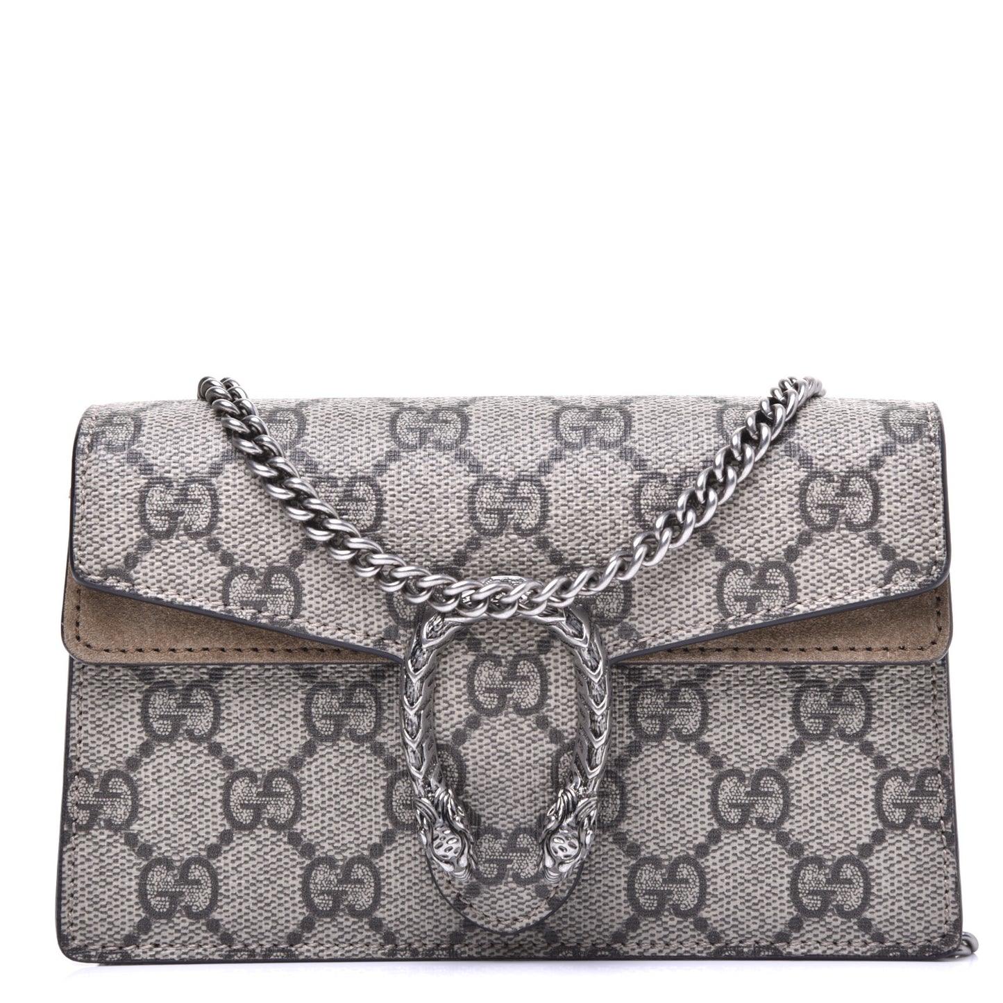 GG Supreme Monogram Super Mini Dionysus Shoulder Bag Taupe