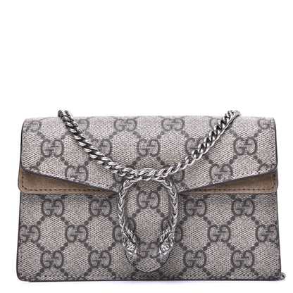Gucci GG Supreme Monogram Super Mini Dionysus Shoulder Bag Taupe 1 of 14