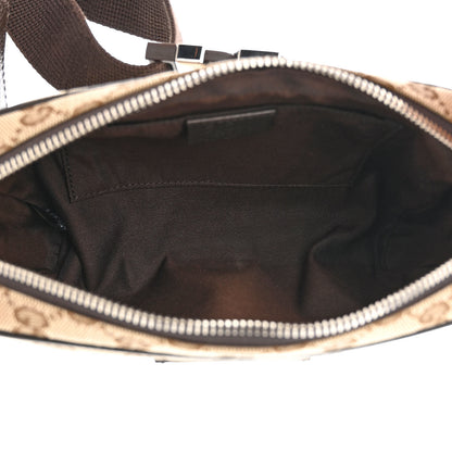 Gucci Monogram Dollar Calfskin Belt Bag Beige Ebony Testa di Moro Marrone Scuro 5 of 10
