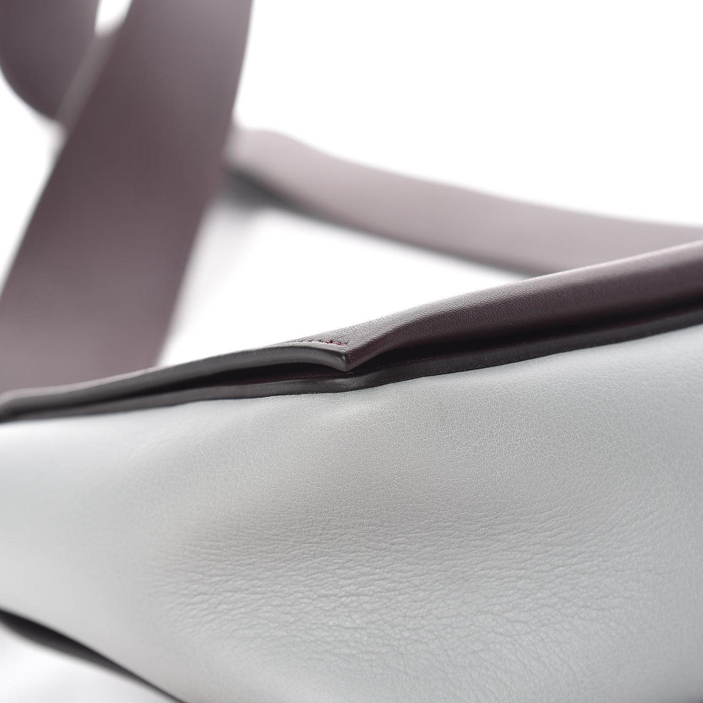 Shiny Smooth Calfskin Medium Frame Shoulder Bag Burgundy Pearl Blue