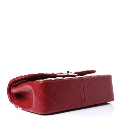 Chanel Caviar Quilted Jumbo Double Flap Red 4 of 10