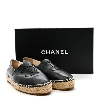 Chanel Lambskin CC Espadrilles 36 Black 13 of 13