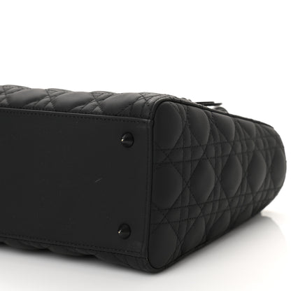 Christian Dior Ultra Matte Calfskin Cannage Medium Lady Dior Black 9 of 9