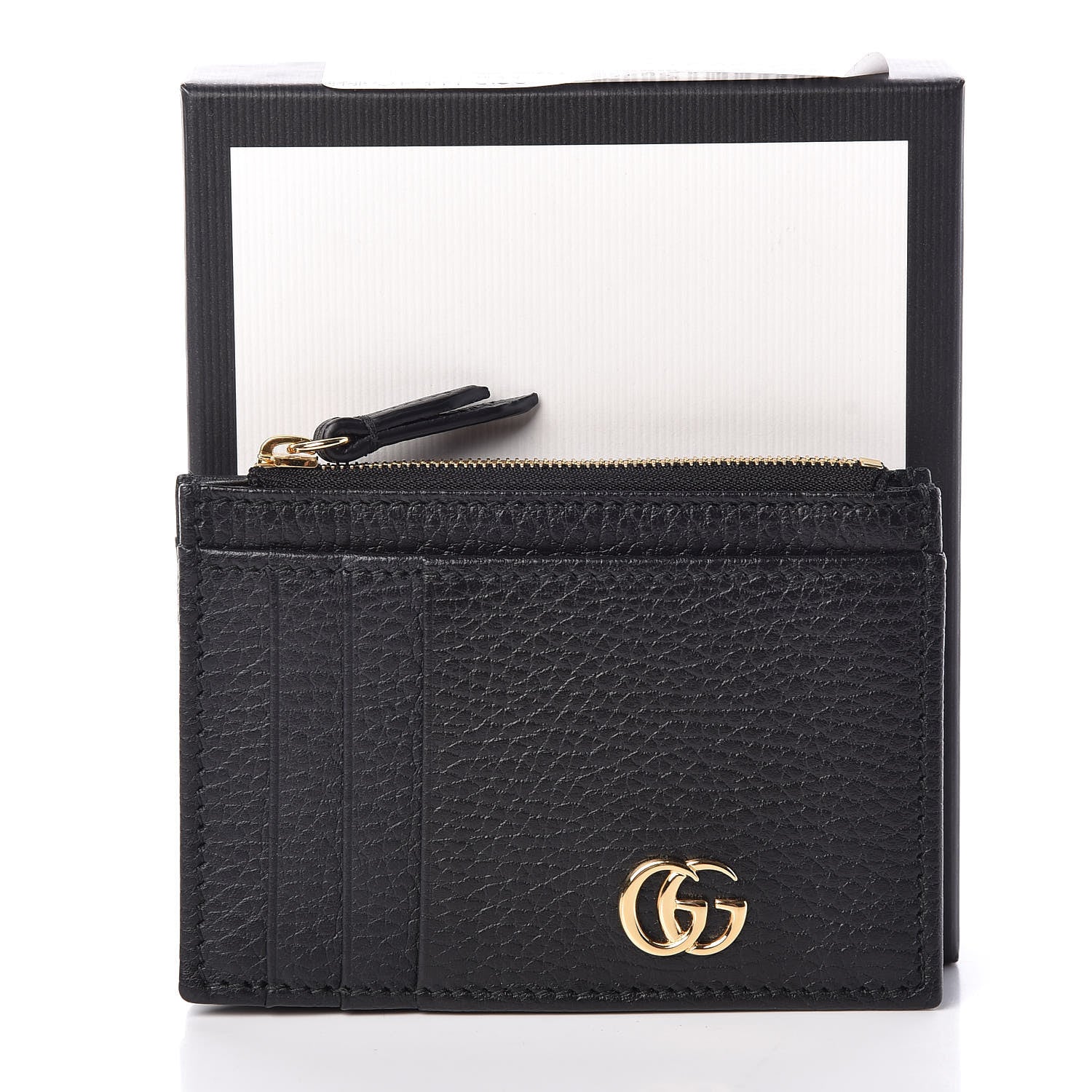 Gucci Dollar Calfskin GG Marmont Coin Case Card Holder Black 8 of 8