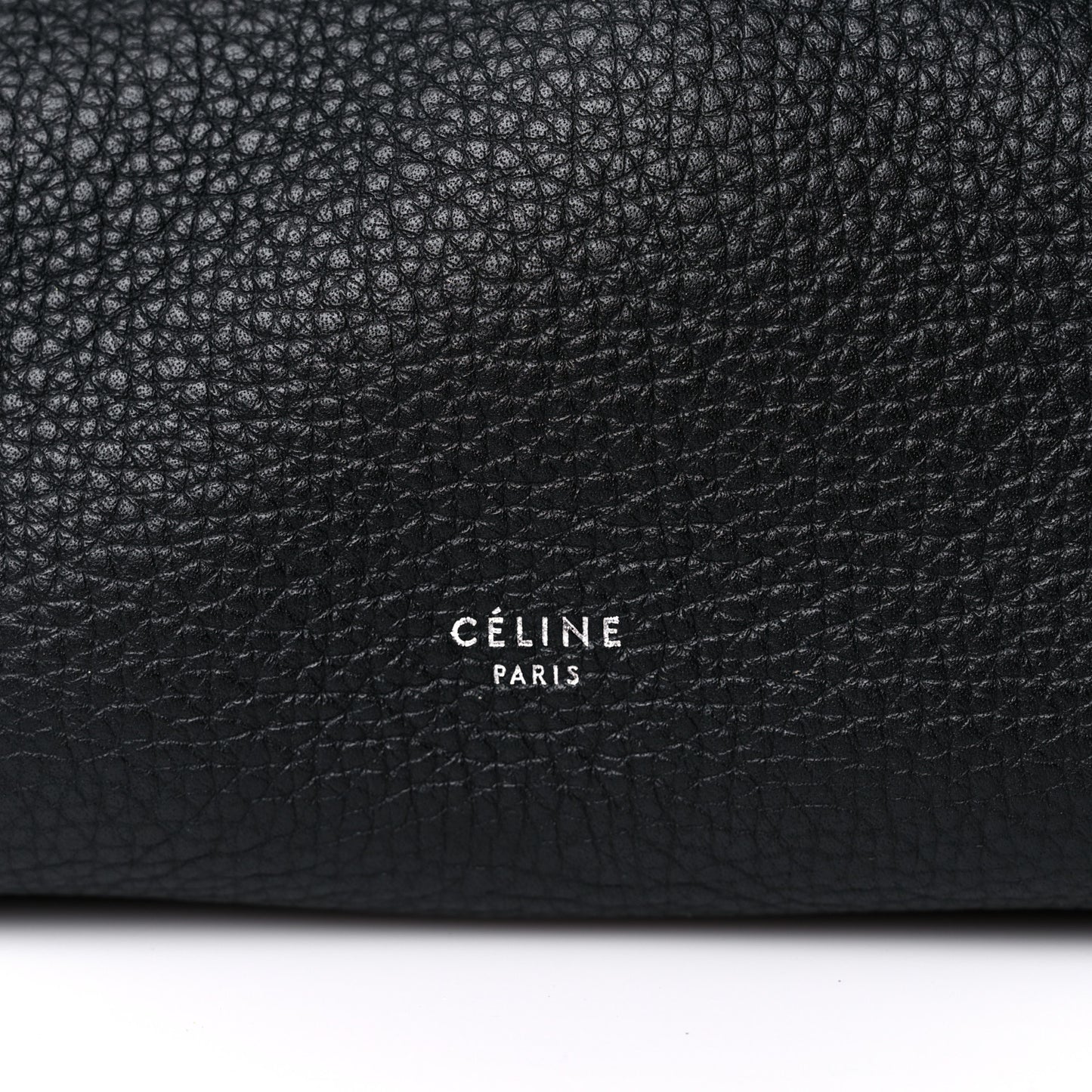 Supple Grained Calfskin Small Long Strap Big Bag Black