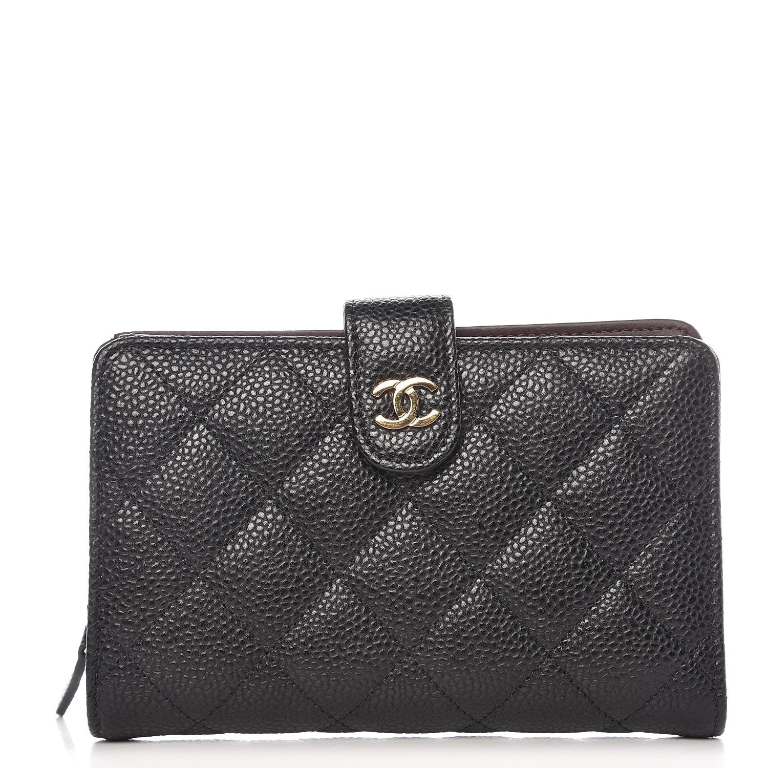 Chanel Caviar Quilted Zipped Pocket Wallet Black 1 of 9
