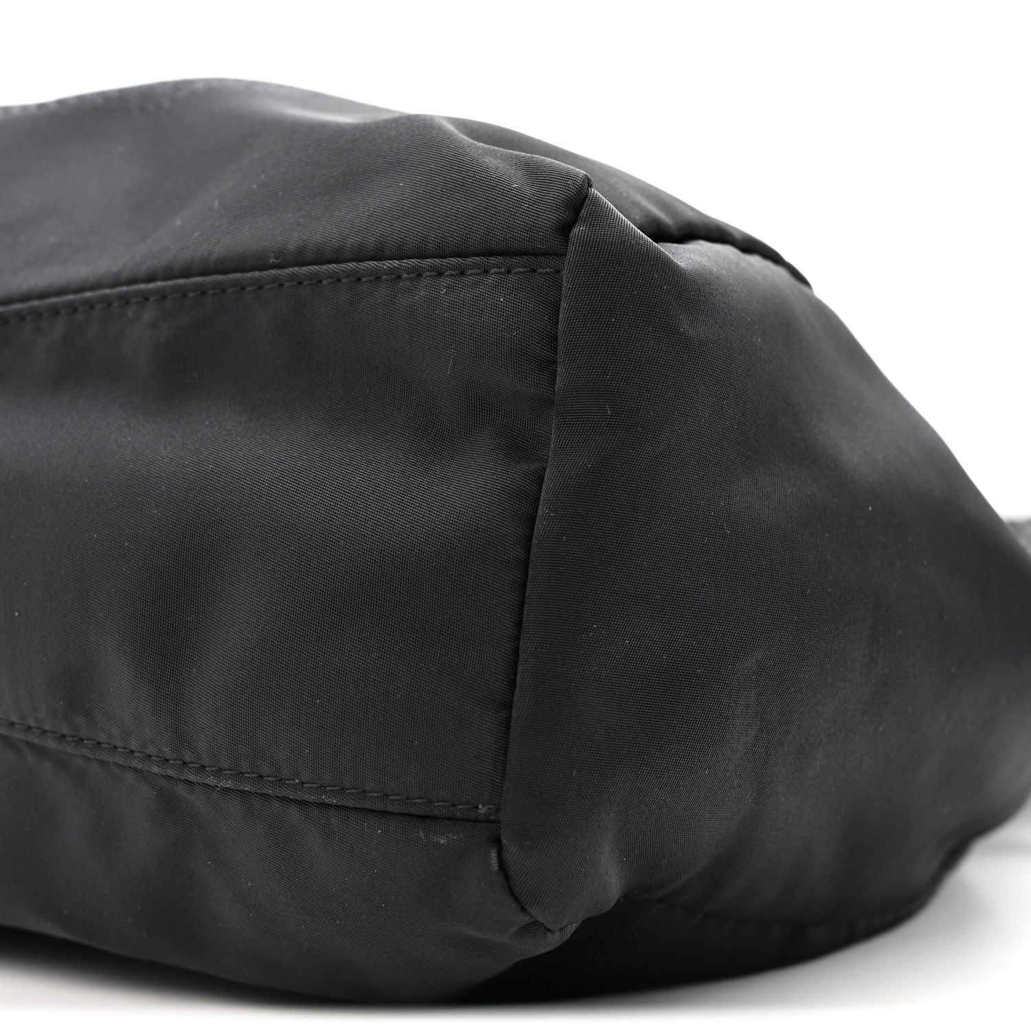 Prada Tessuto Nylon Jacquard Logo Drawstring Tote Black 9 of 9