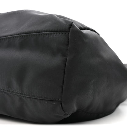 Prada Tessuto Nylon Jacquard Logo Drawstring Tote Black 9 of 9