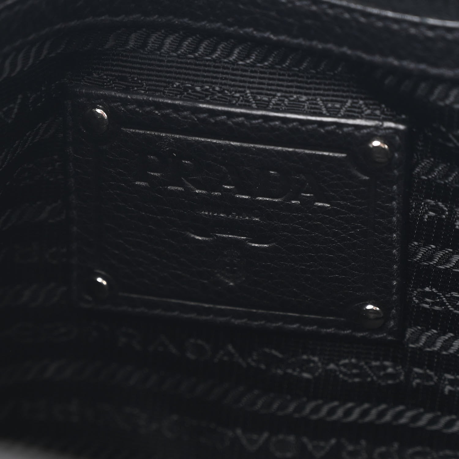 Prada Vitello Daino Tote Black 6 of 10