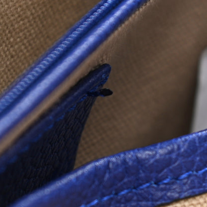 Alexander McQueen Pebbled Calfskin Small Skull Padlock Zip Around Tote Ultramarine 11 of 15