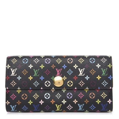 Louis Vuitton Monogram Multicolor Sarah Wallet Black Grenade 1 of 7