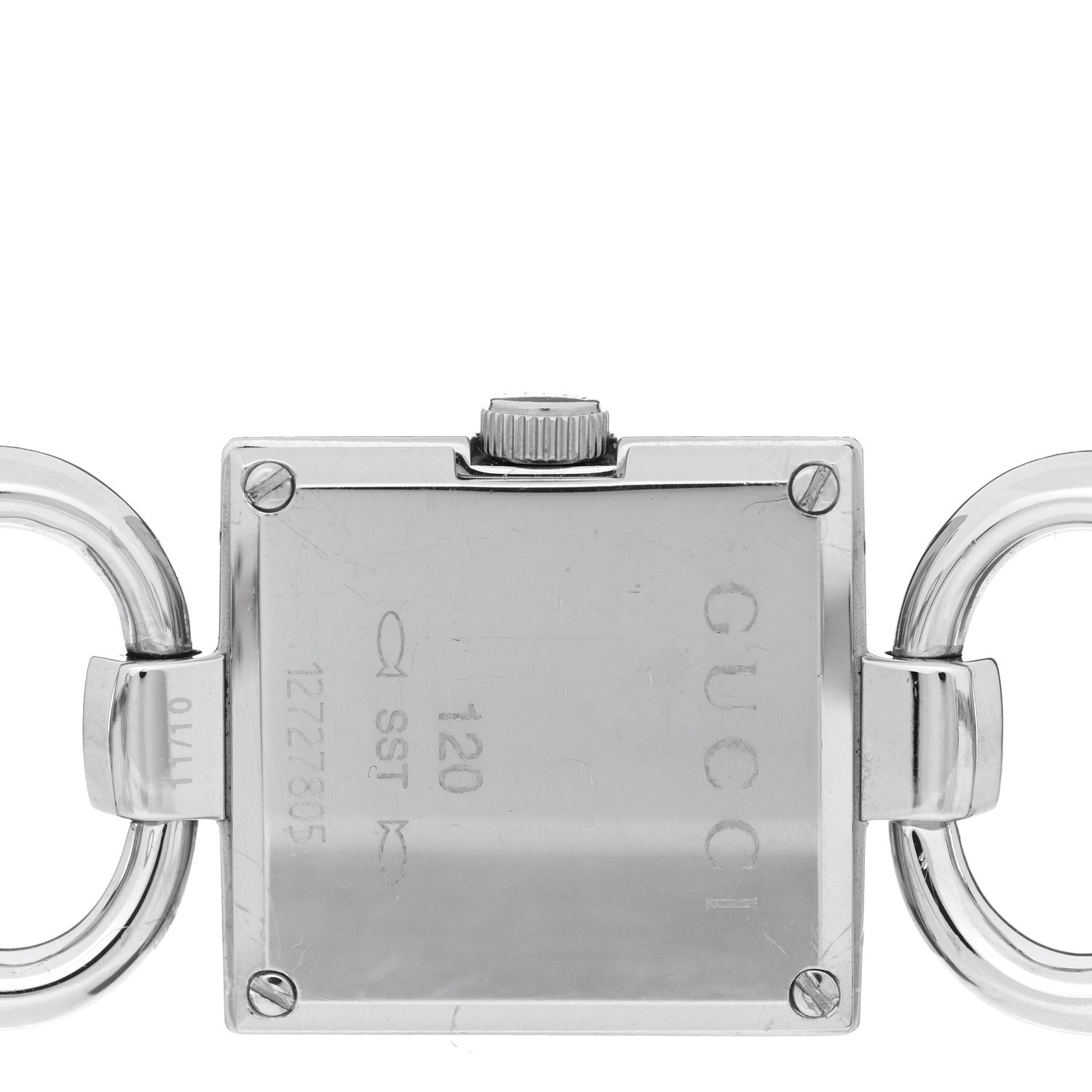 Gucci Stainless Steel Diamond 18mm Tornabuoni Quartz Watch Brown 4 of 4