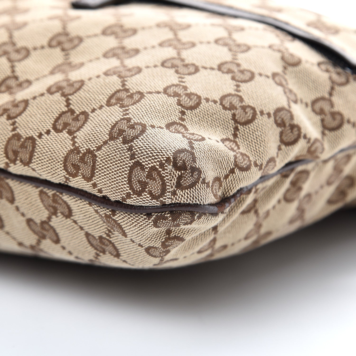 Gucci Monogram Web Medium Double Pocket Messenger Bag Dark Brown 9 of 10