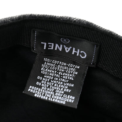 Chanel Denim Cap Hat Black 8 of 9