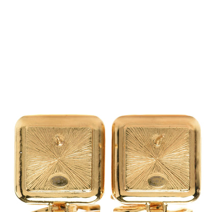 Chanel Metal Pearl Obazine CC Drop Earrings Gold 5 of 6