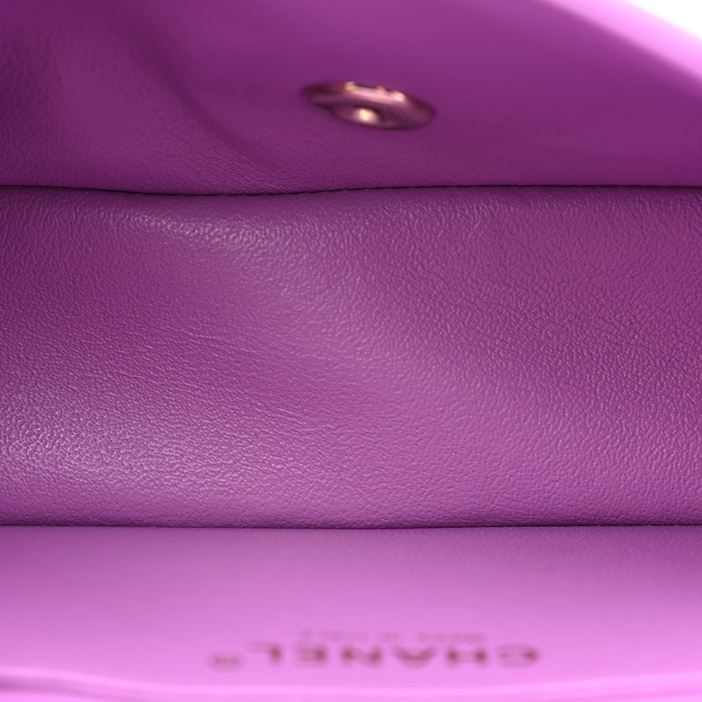 Patent Quilted Mini Rectangular Flap Purple