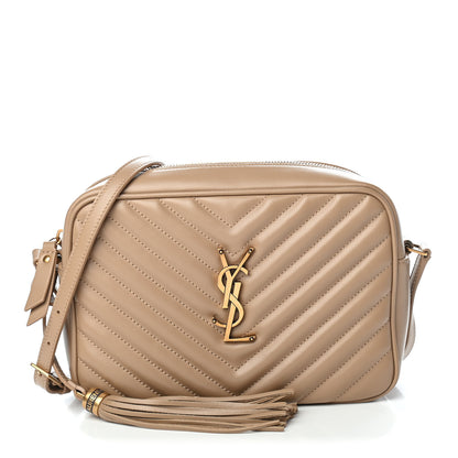 Saint Laurent Calfskin Matelasse Monogram Lou Camera Bag Dark Latte 1 of 8