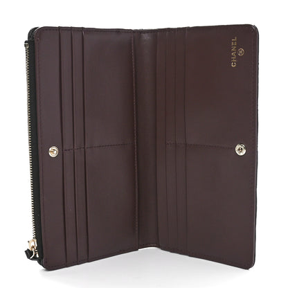 Chanel Caviar Quilted Long Zip Wallet Black 4 of 9