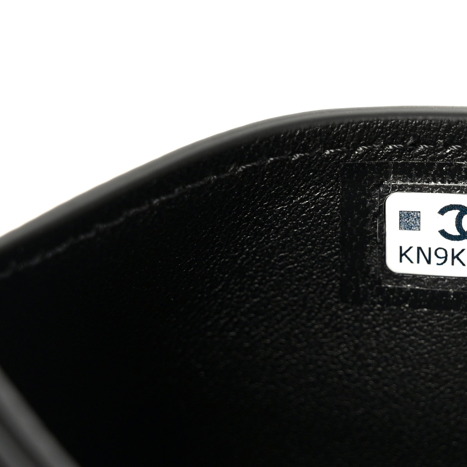 Chanel Calfskin Lizard Embossed Card Holder Black 7 of 9