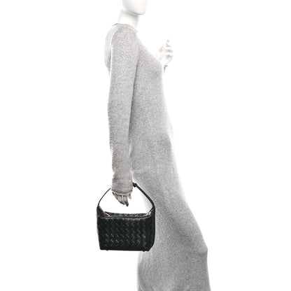 Bottega Veneta Calfskin Nappa Intrecciato Mini Wallace Black 2 of 12