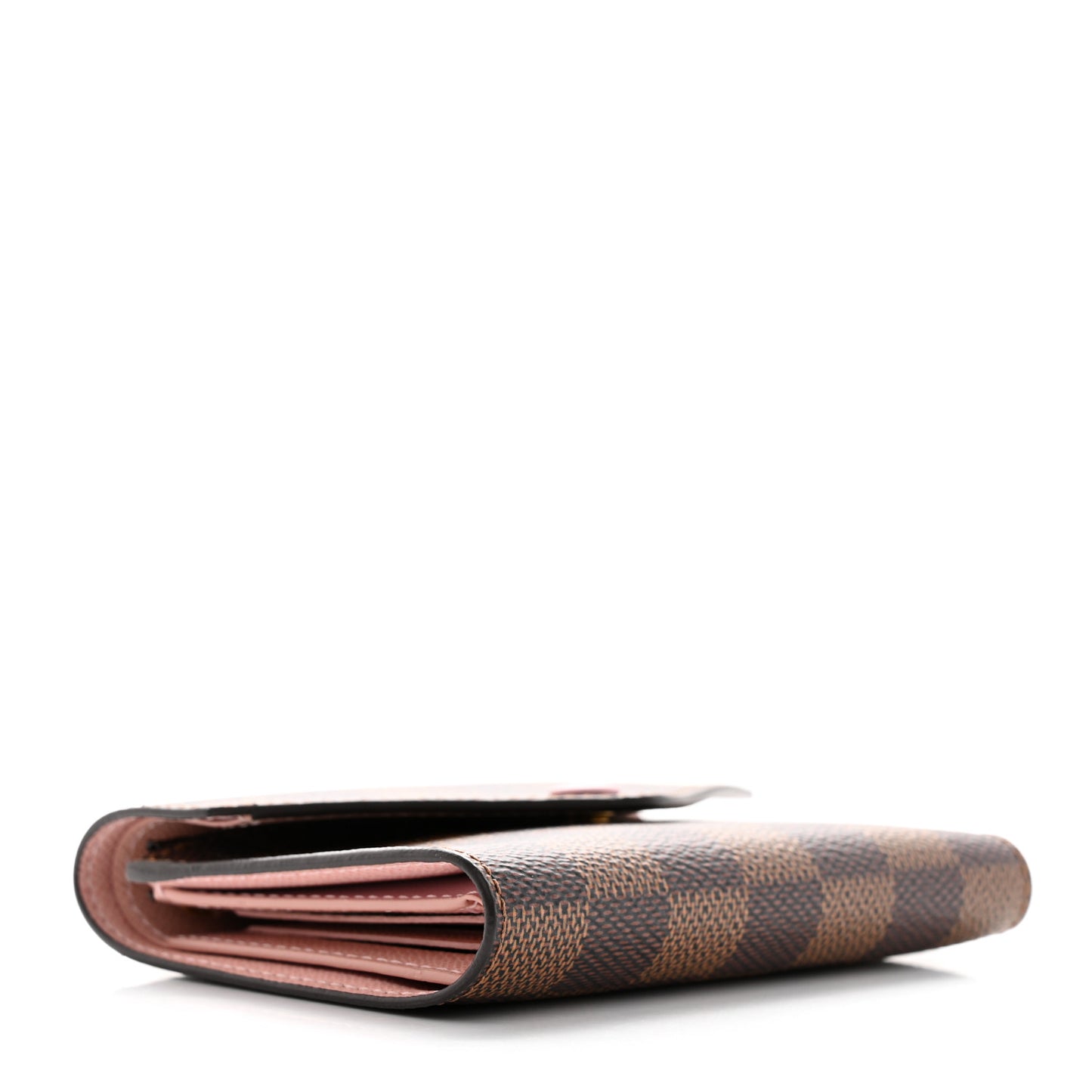 Damier Ebene Victorine Wallet Rose Ballerine