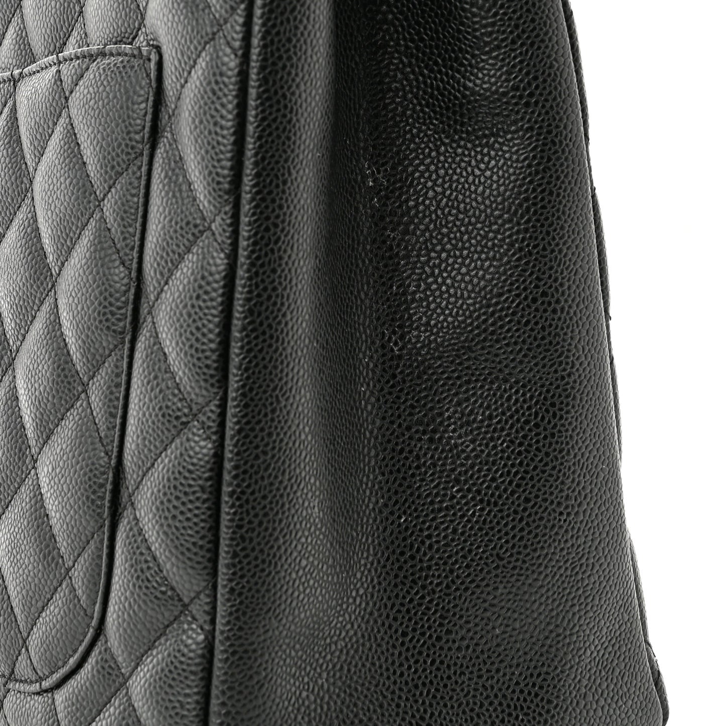 Caviar Quilted Grand Shopping Tote GST Black
