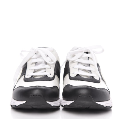 Gucci Calfskin Womens Interlocking G Sneakers 37.5 Black White 2 of 8