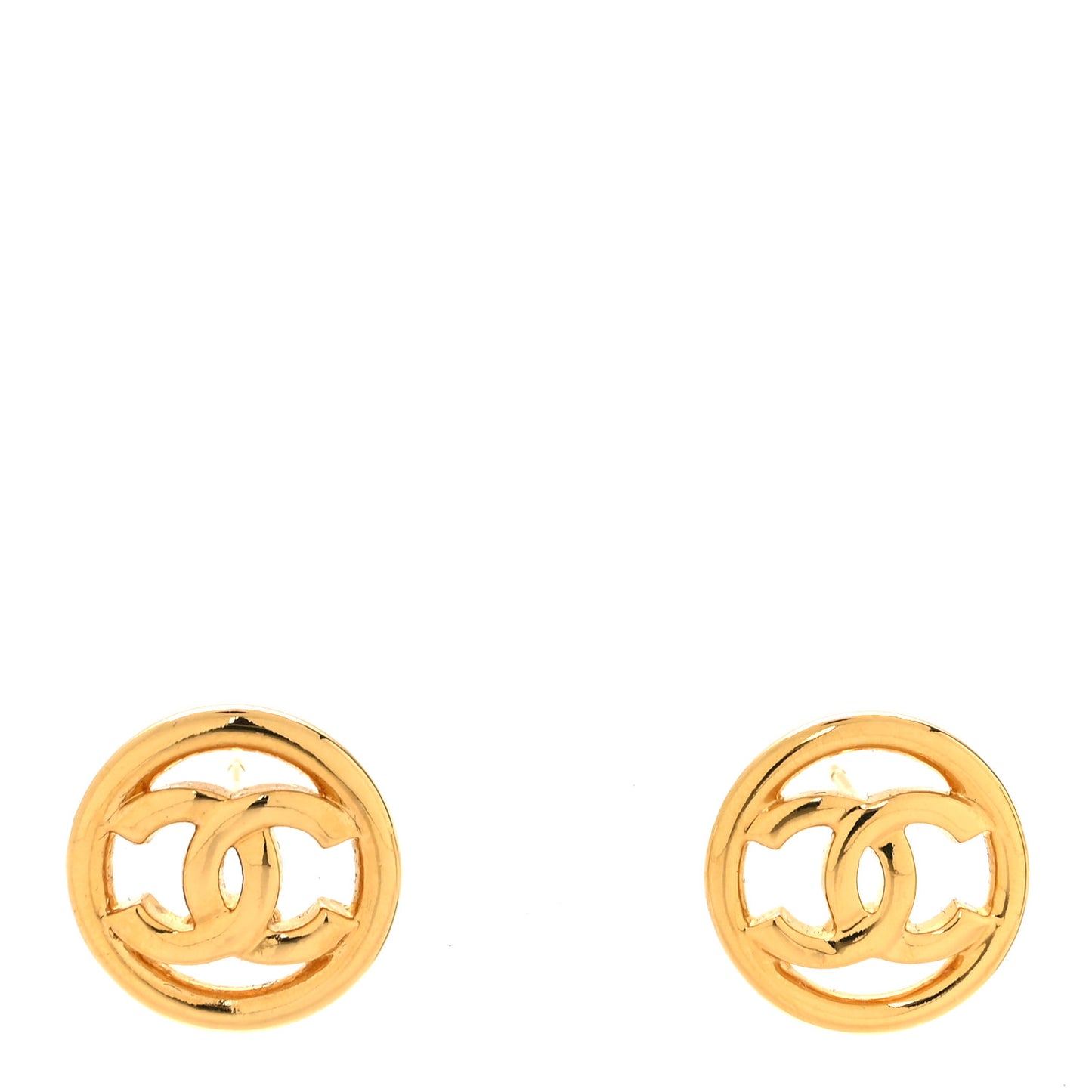 CC Round Earrings Gold
