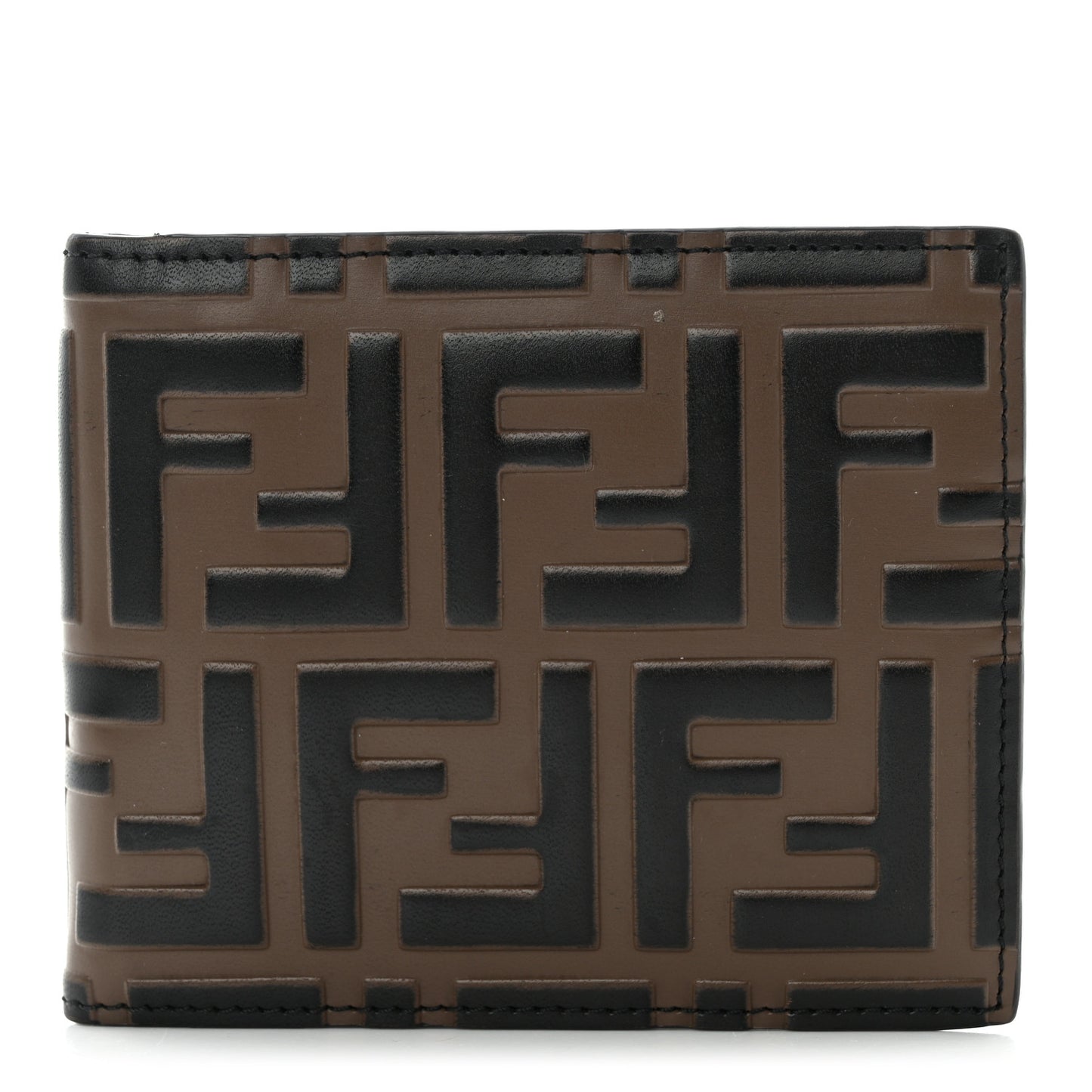 Vitello FF 1974 Embossed Bi-Fold Wallet Maya Black