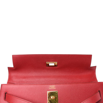 Hermes Courchevel Kelly Sellier 32 Rouge Vif 18 of 36