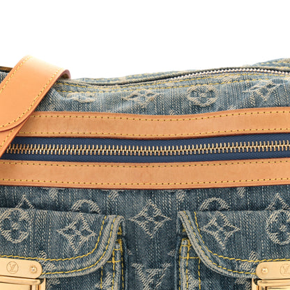 Louis Vuitton Monogram Denim Baggy PM Blue 7 of 10