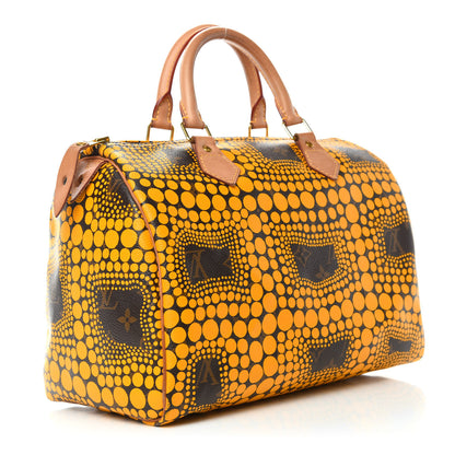 Louis Vuitton Monogram Kusama Town Speedy 30 Yellow 3 of 10
