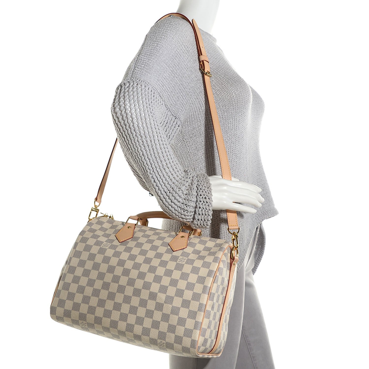 Louis Vuitton Damier Azur Speedy Bandouliere 30 2 of 7