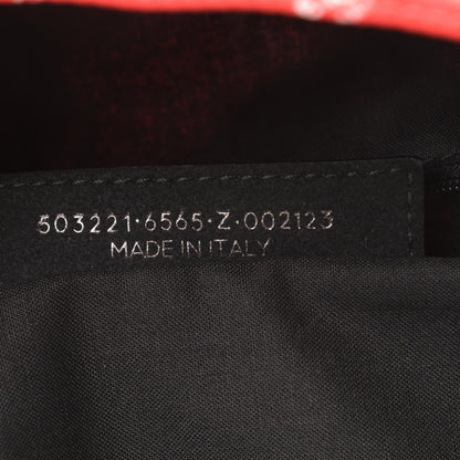 Balenciaga Twill Nylon Allover Logo Print Explorer Backpack Rouge Vermillion White 7 of 10