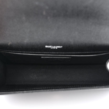 Saint Laurent Grain De Poudre Medium Classic Monogram Kate Satchel Black 5 of 12
