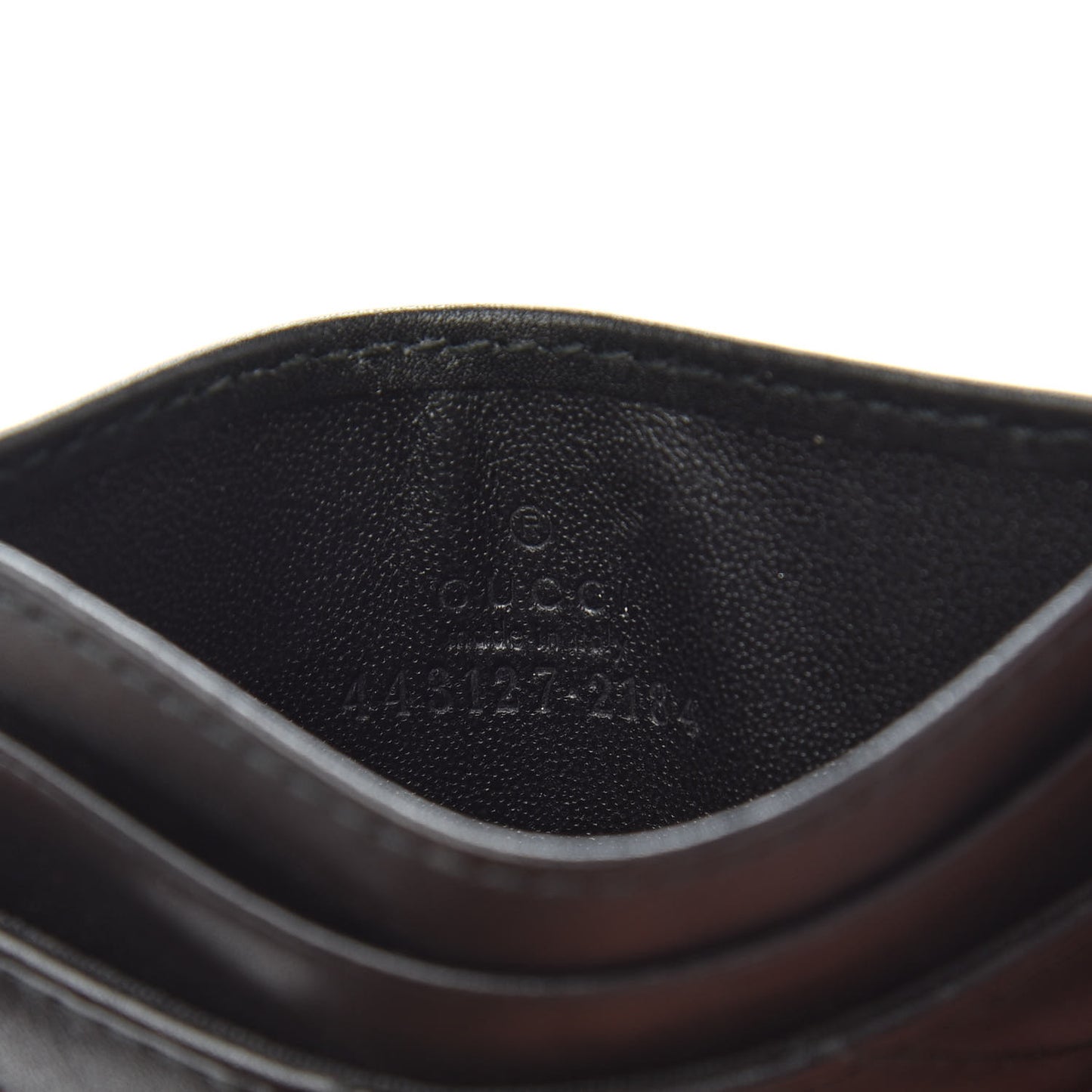 Calfskin Matelasse GG Marmont Card Holder Black