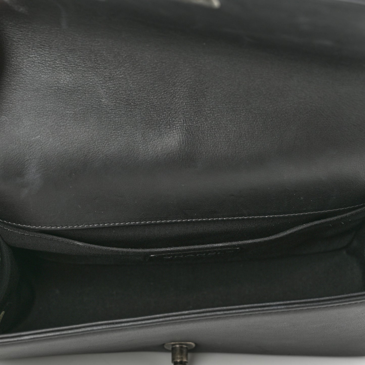 Calfskin Quilted Medium Boy Flap Black
