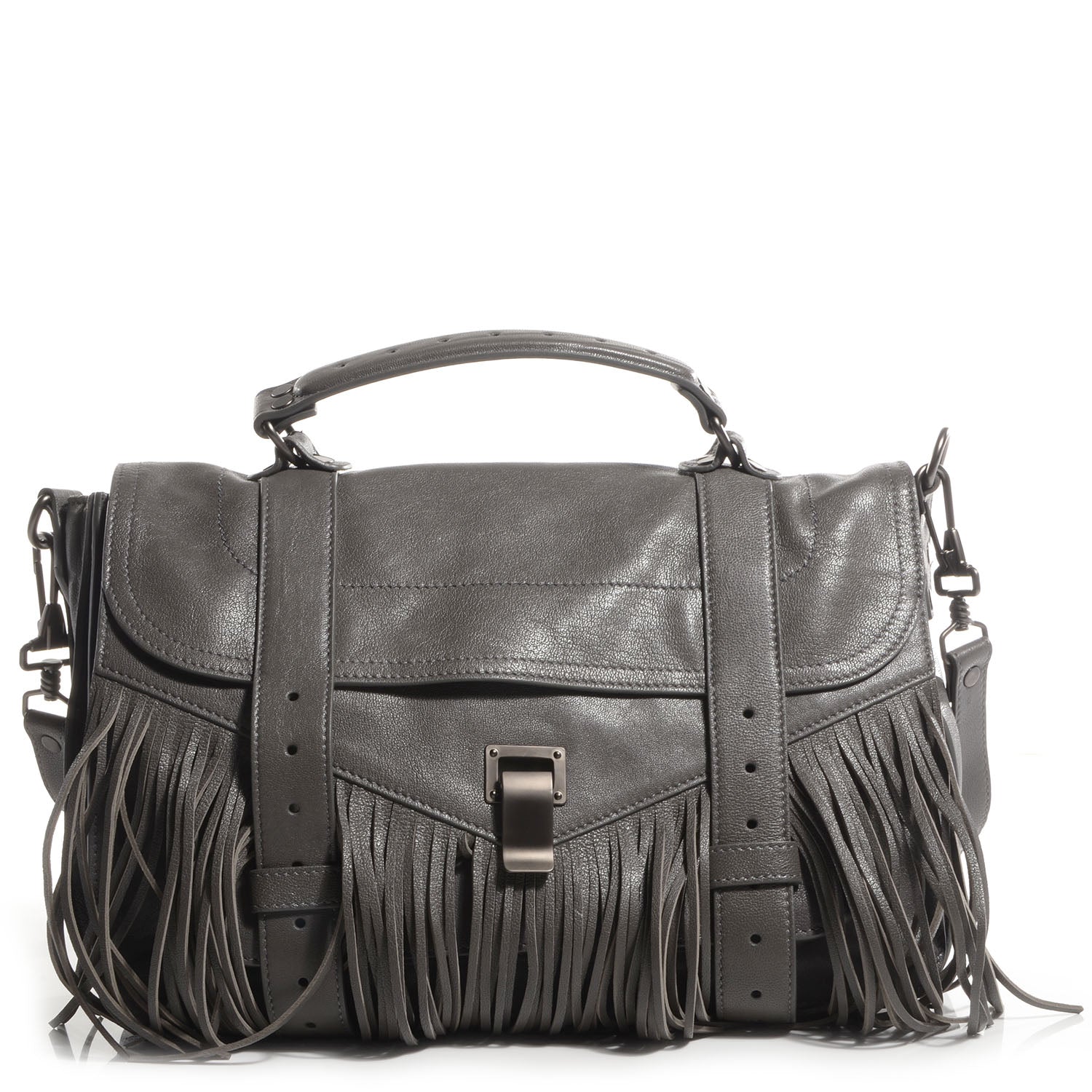 Proenza Schouler Lambskin PS1 Fringed Large Satchel London 1 of 13