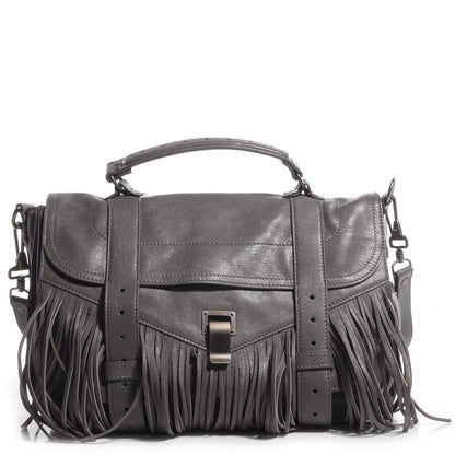 Proenza Schouler Lambskin PS1 Fringed Large Satchel London 1 of 13